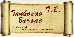 Tankosav Bursać vizit kartica